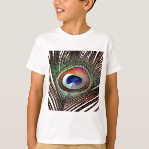 Colorful Copper Peacock Feather T-Shirt