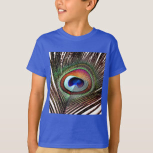 Colorful Copper Peacock Feather T-Shirt