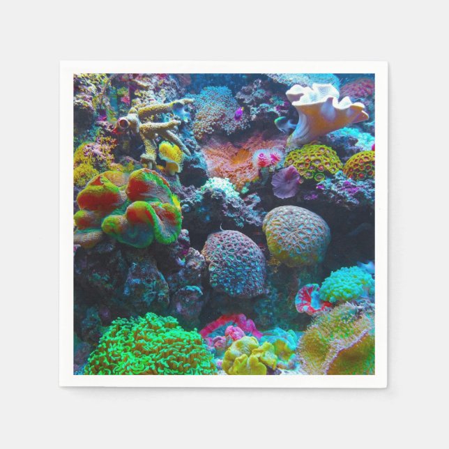 Colorful Coral Napkins (Front)