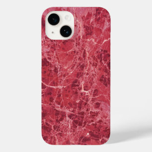 Colorful Coral Red Marble Texture Case-Mate iPhone 14 Case