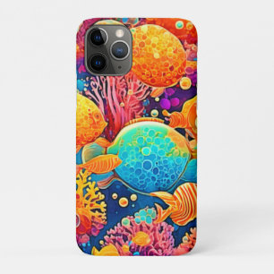 Colorful Coral Reef Artwork iPhone 11 Pro Case
