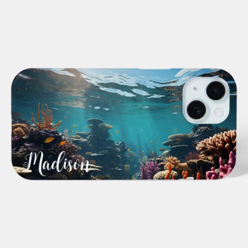 Colorful Coral Reef _  iPhone 15 Case