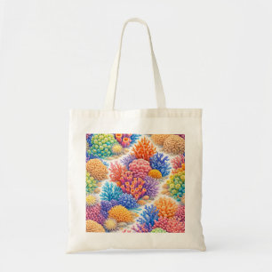 Colorful Coral Reef Pattern Tote Bag