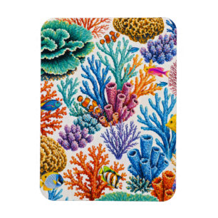 Colorful Coral Reef Tropical Fish Magnet