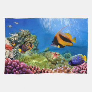 Colorful Coral & Tropical Fish Towel