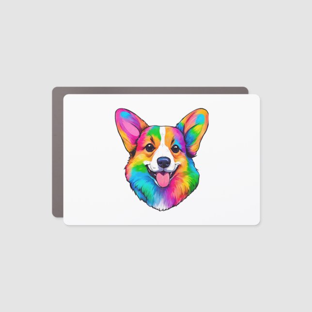 Colorful Corgi   Car Magnet (Front)