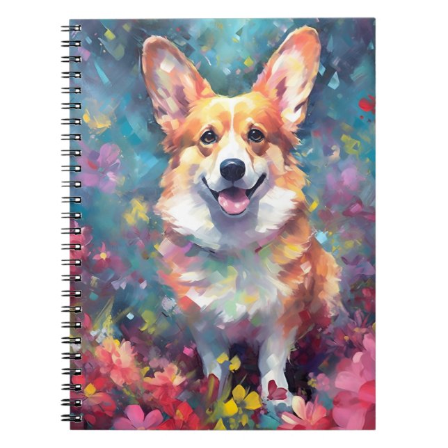 Colorful Corgi Notebook (Front)
