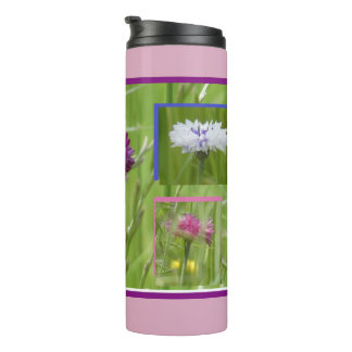 Colorful Cornflower Collage Thermal Tumbler
