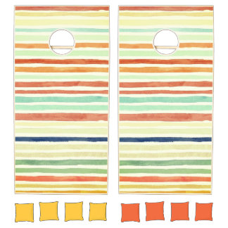 Colorful cornhole set