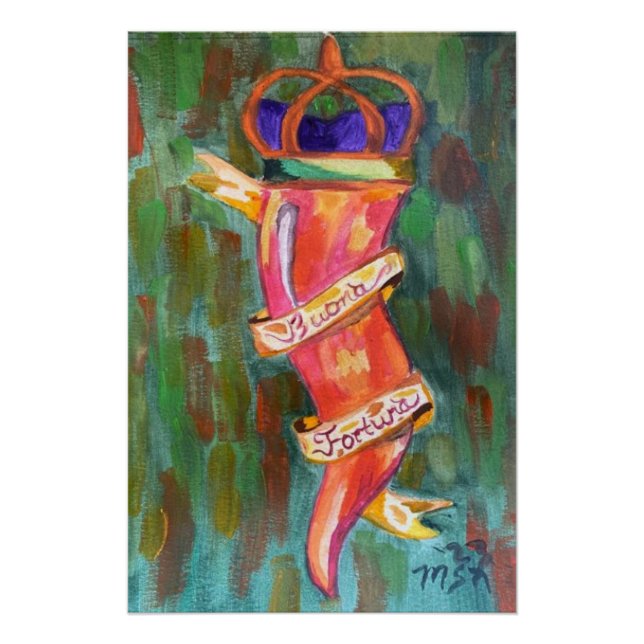 Colorful Cornicello Poster (Front)