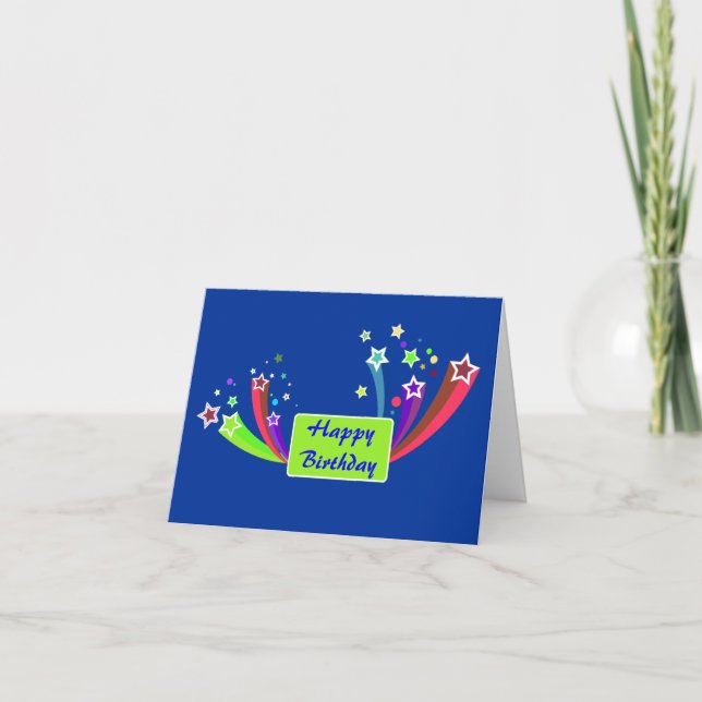 Colorful Corporate Birthday Greeting Card (Front)