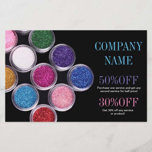 colorful cosmetics makeup artist Cosmetologist Flyer