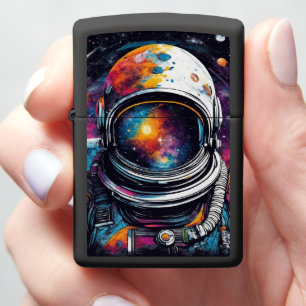 Colorful Cosmic Astronaut Space Pop Art Zippo Lighter