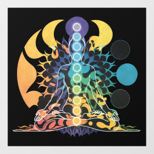 Colorful Cosmic Chakra Meditation Spiritual Energy Wall Decal