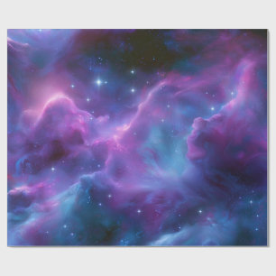 Colorful Cosmic Nebula Wrapping Paper