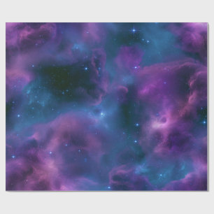 Colorful Cosmic Nebula Wrapping Paper