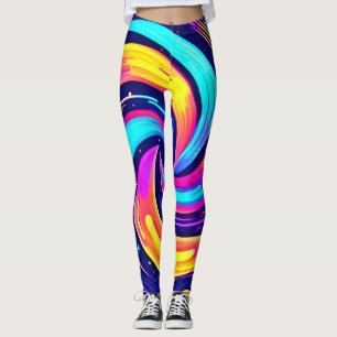 Colorful Cosmic Swirl Leggings