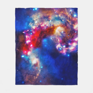 Colorful Cosmos Fleece Blanket
