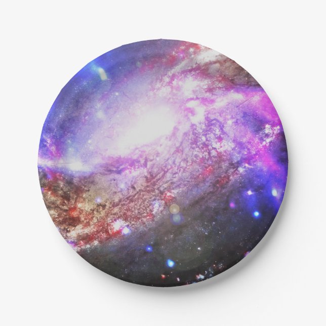Colorful Cosmos Paper Plates (Front)