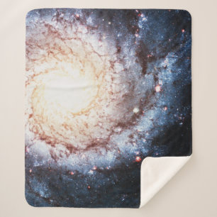 Colorful Cosmos Sherpa Blanket