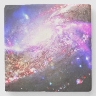Colorful Cosmos Stone Coaster