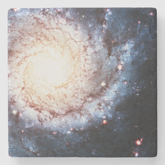 Colorful Cosmos Stone Coaster (Front)