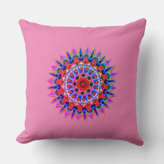 Colorful Costa Rica Folklore Design Throw Pillow