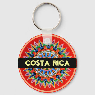 Colorful Costa Rica Keychain