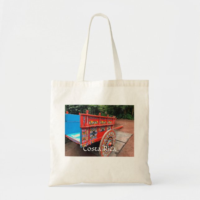 Colorful Costa Rica Oxcart Tote Bag (Front)