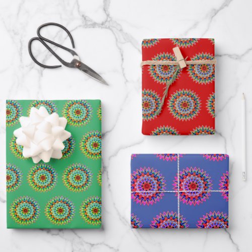 Colorful Costa Rica Wrapping Paper Set of 3