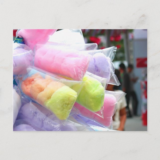 Colorful Cotton Candy Bags Postcard (Front)