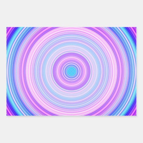 Colorful Cotton Candy Pink Blue  Wrapping Paper Sheets