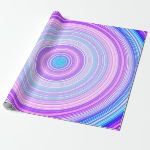 Colorful Cotton Candy Pink Sky Blue Wrapping Paper