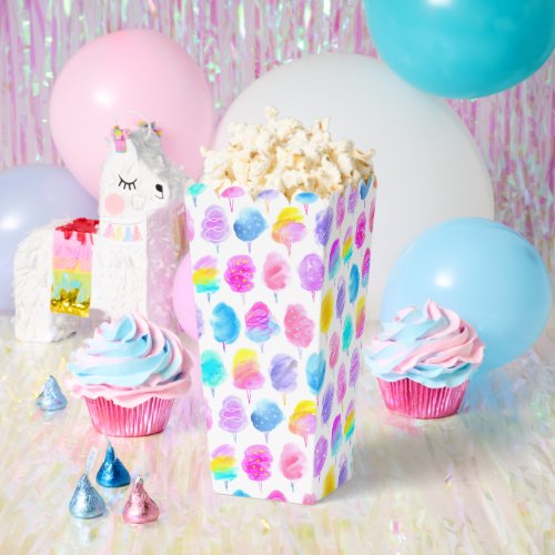 Colorful Cotton Candy Watercolor Pattern Favor Boxes