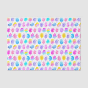 Colorful Cotton Candy Watercolor Pattern Tissue Paper