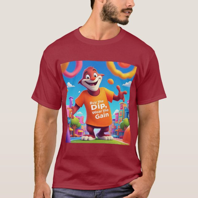 Colorful Cotton Crypto T-Shirt for Investors (Front)