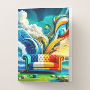 Colorful Couch Pocket Folder