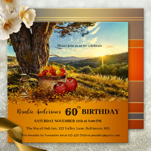 Colorful Country Fall Birthday Invitation