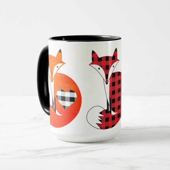 Colorful Country Fox Design Mug (Front Left)