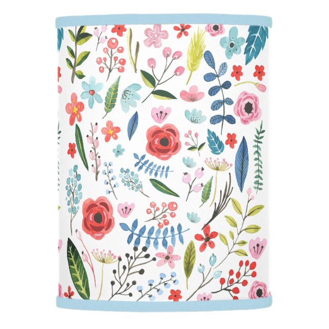Colorful Country Style Flowers Pattern Lamp Shade (Front)
