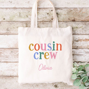 Colorful Cousin Crew Custom Name Tote Bag