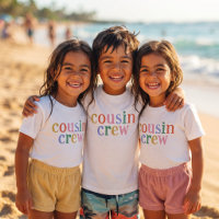 Colorful Cousin Crew Matching Family