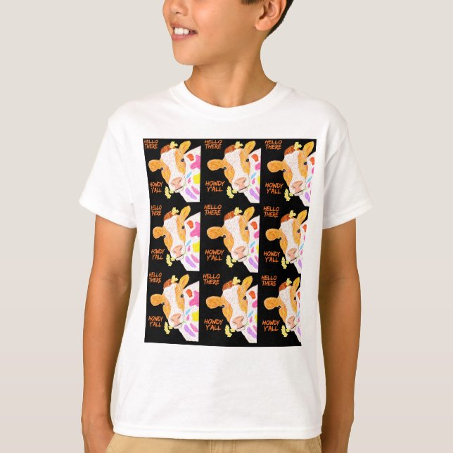 Colorful Cow Baby T-Shirt  (Front)