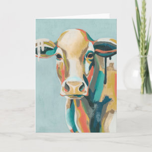 Colorful Cow Card