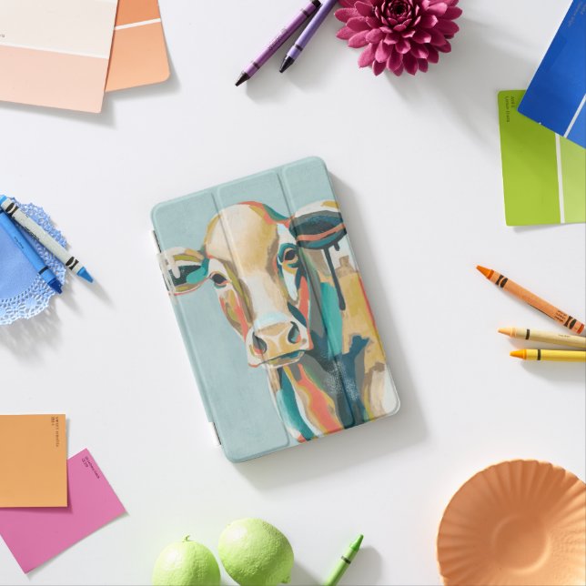 Colorful Cow iPad Mini Cover (In Situ)