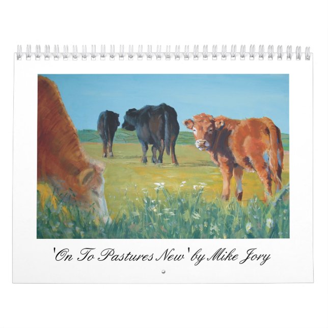 Colorful Cow Paintings Calendar (Cover)