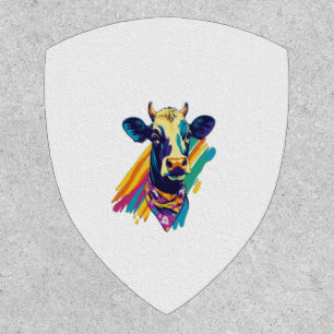 Colorful Cow Png, Rainbow Cow Design Png Patch