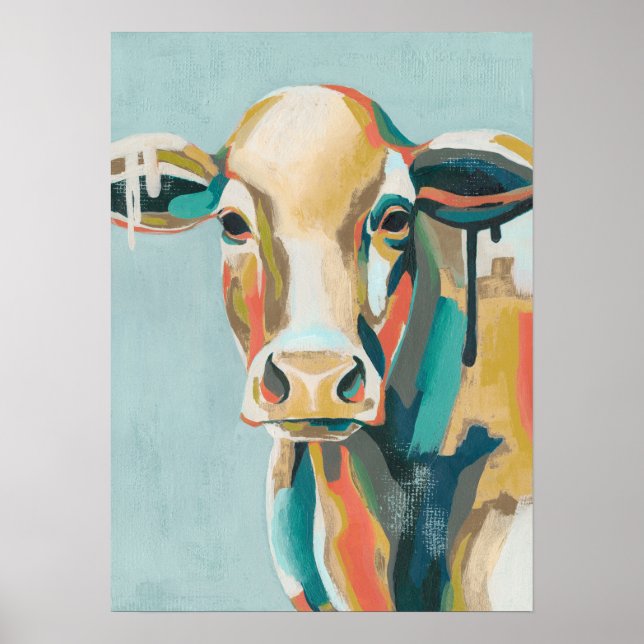 Colorful Cow Poster (Front)