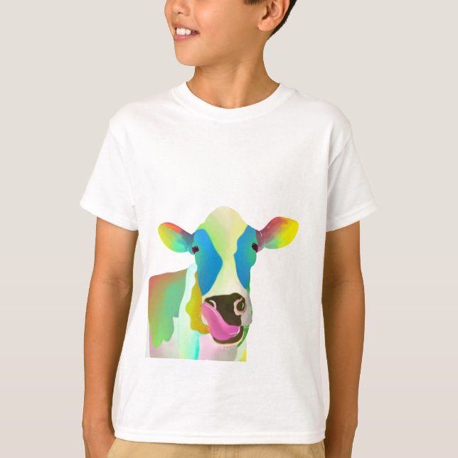 Colorful cow T-Shirt (Front)