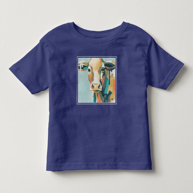 Colorful Cow Toddler T-shirt (Front)